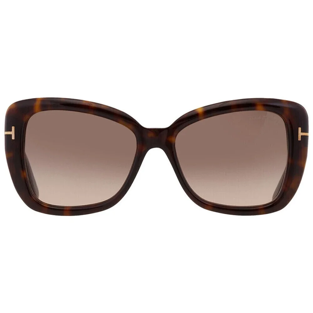 NWT Tom Ford FT1008 Dark Havana Cat Eye 55mm Sunglasses